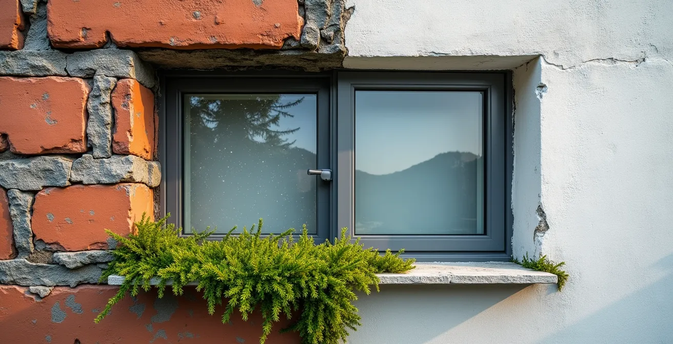 Comparación visual entre dos edificios mostrando eficiencia energética y valor de mercado