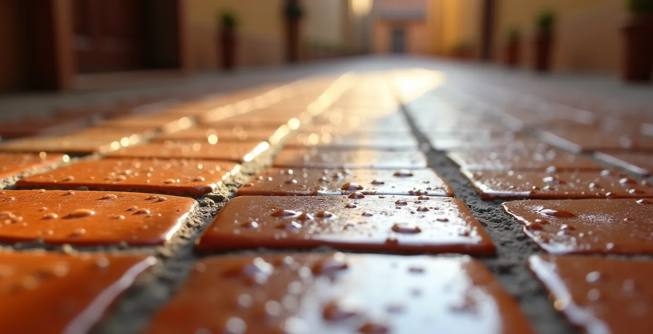 Sistema de suelo refrescante con aerotermia funcionando en una vivienda española durante el verano